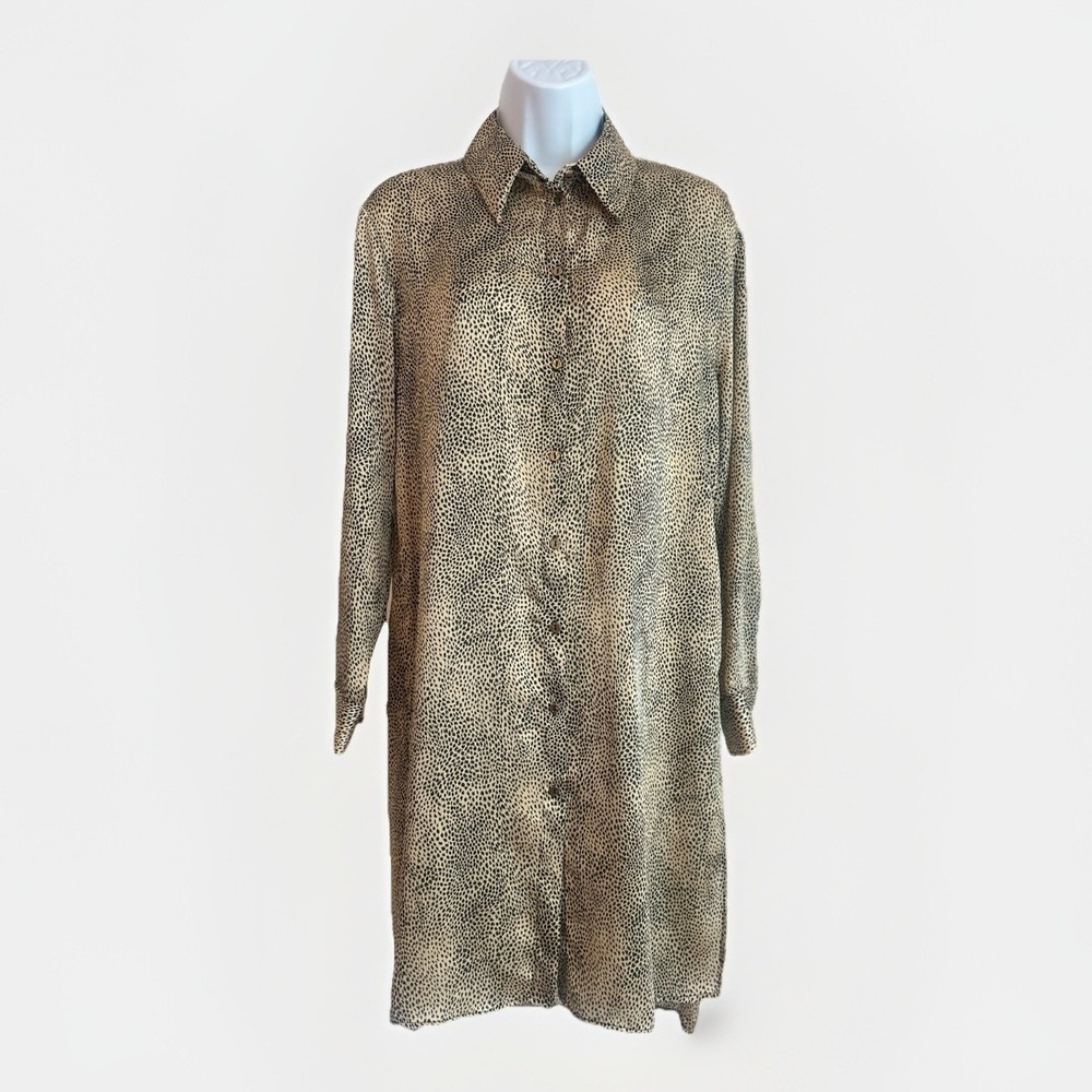 ZARA Women S Cheetah Print Mini Shirt Dress Chic Club Party Wild